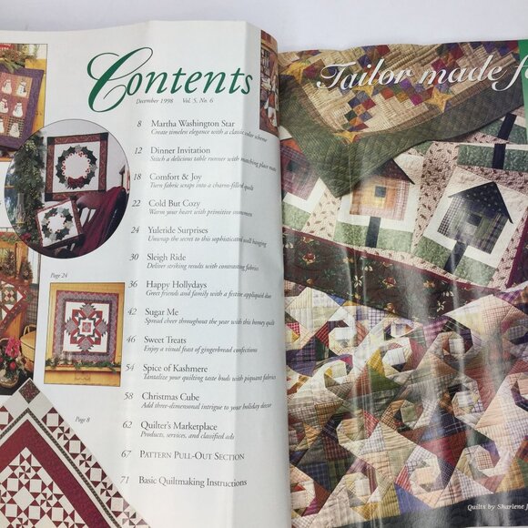 Vintage McCalls Quilting Magazine Festive Holiday Creations Dec 1998 Patterns - Picture 2 of 10